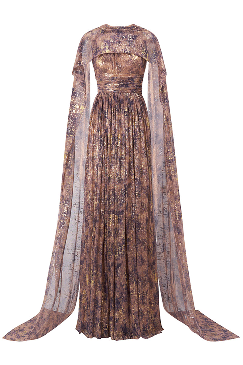 purple and gold maxi dress Purple & Gold MAXI DRESS