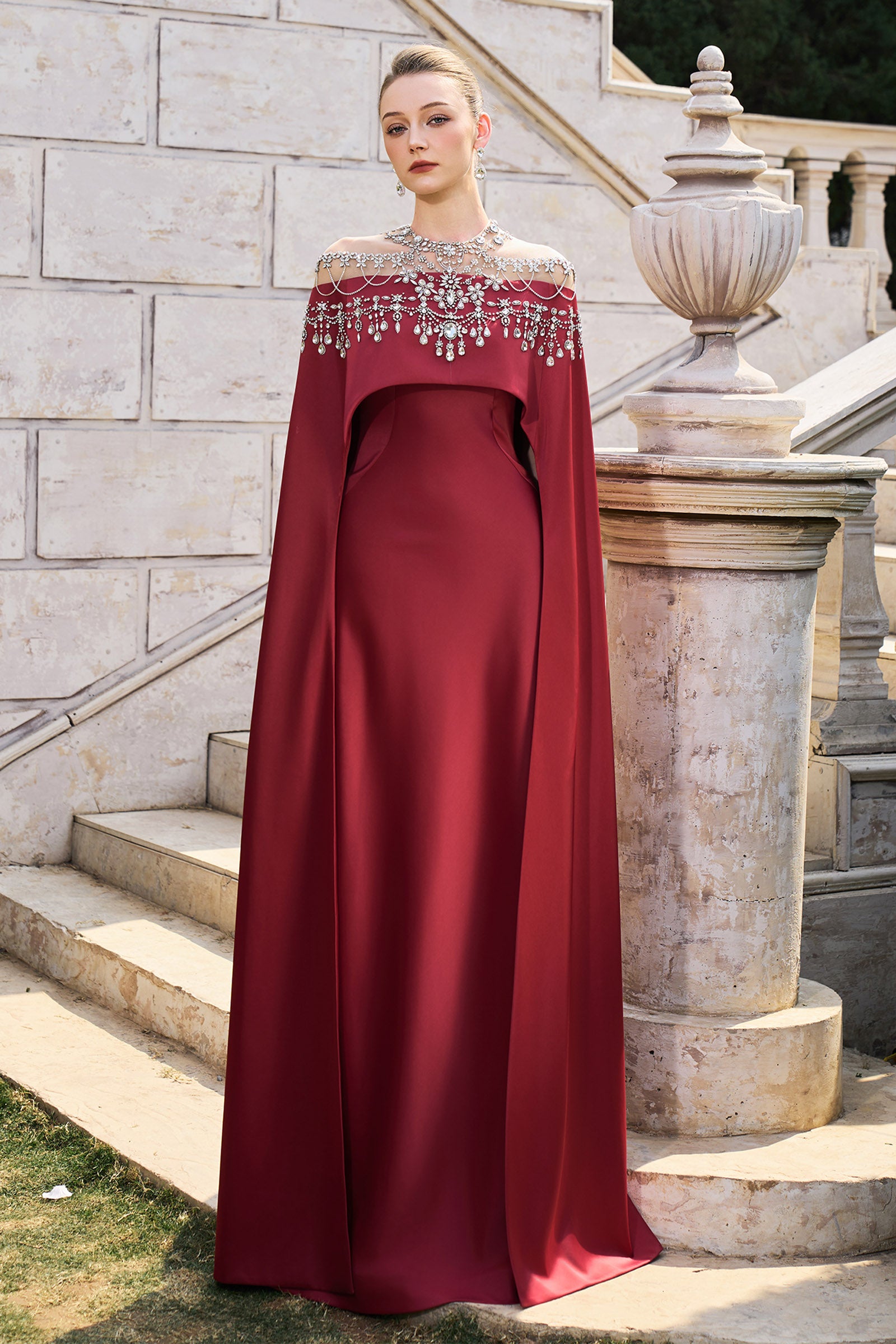 Brielle Cape Sleeve Maxi Dress - MEAN BLVD