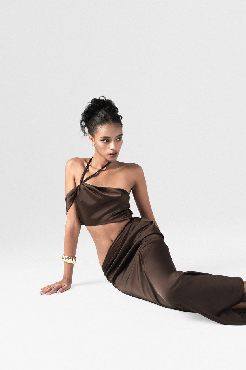 Scandal Silk Cut Out Maxi Dress 5