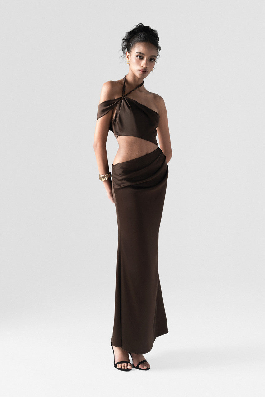 Scandal Silk Cut Out Maxi Dress 6