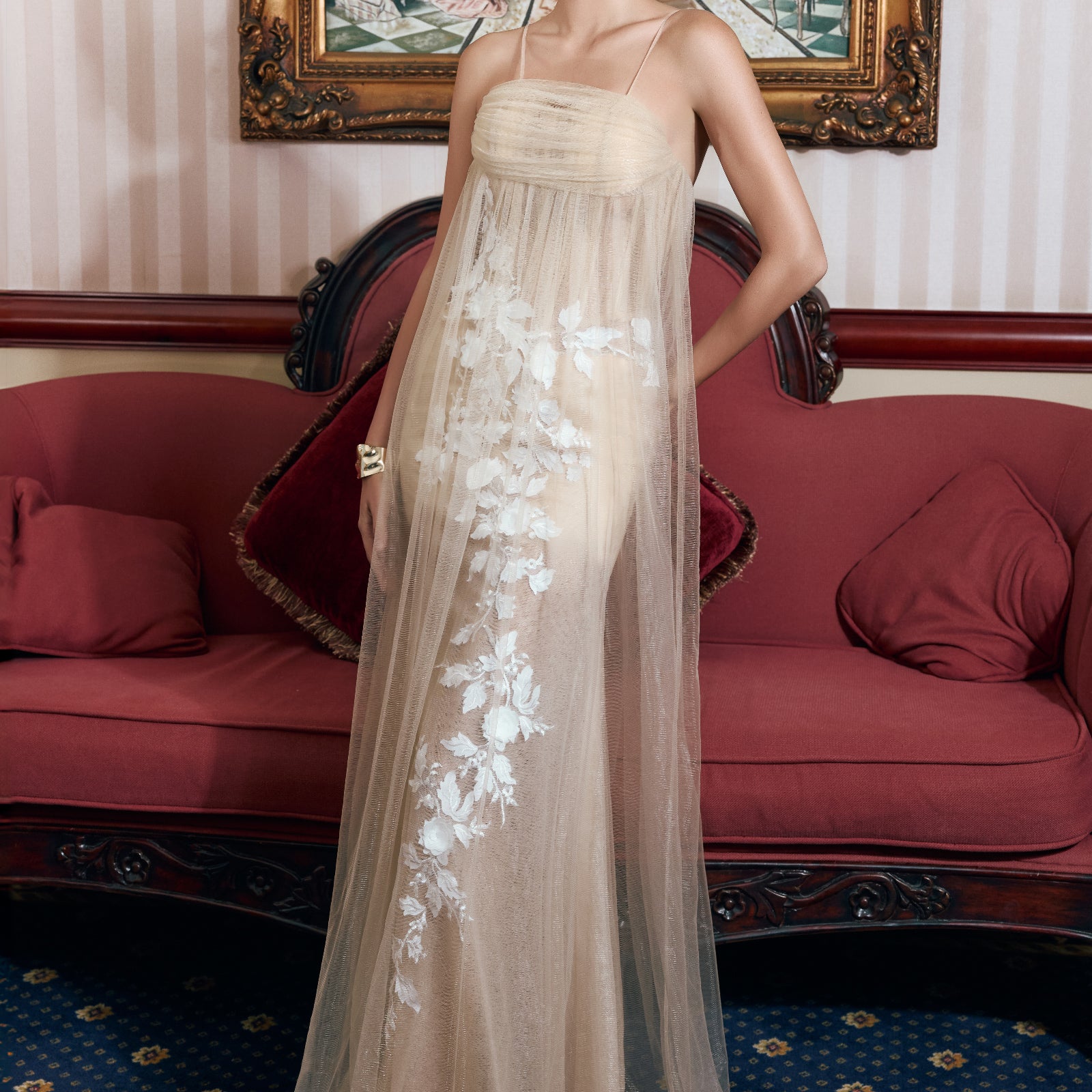 Brum Applique Maxi Dress
