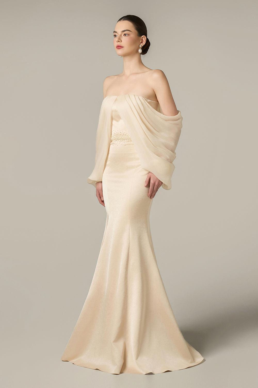 Sabrina Cold Shoulder Sleeve Maxi Dress