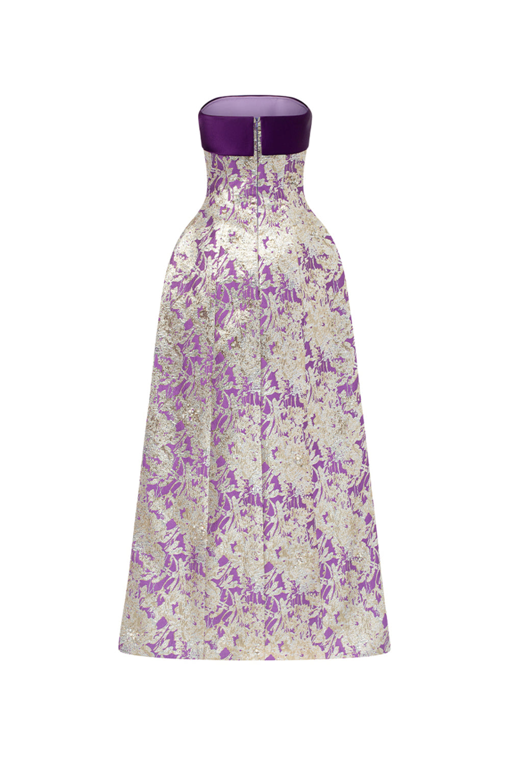 alaia purple dress Alaia Satin Pliss Maxi Dress