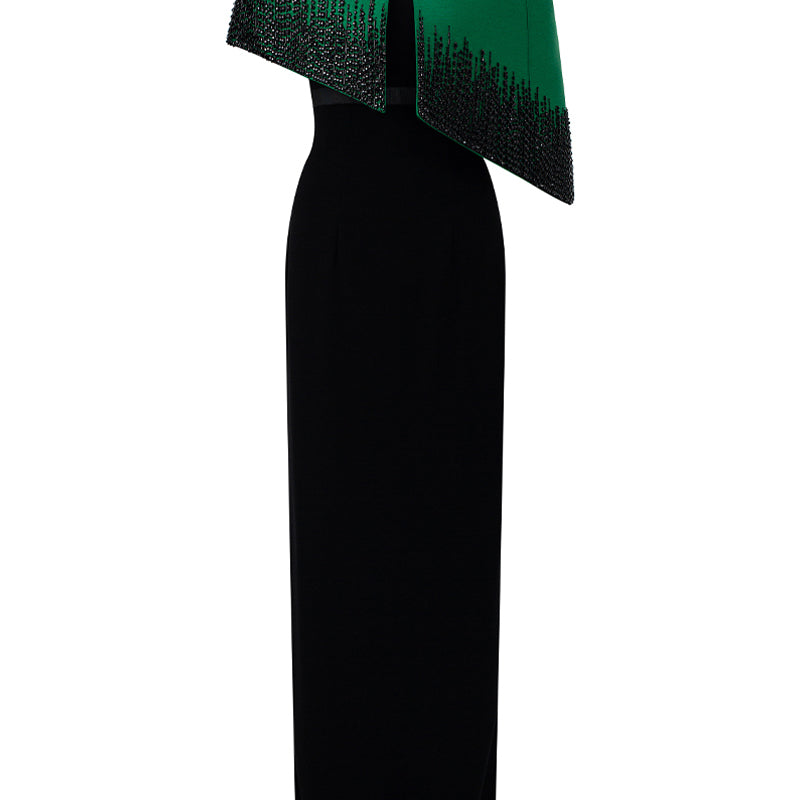 Elyra Cape Sleeve Maxi Dress