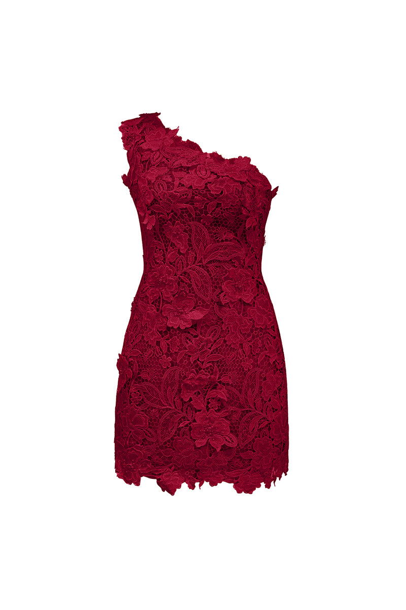 Women's Astryne One Shoulder Mini Dress Red XS/S/M/L/XL MEAN BLVD