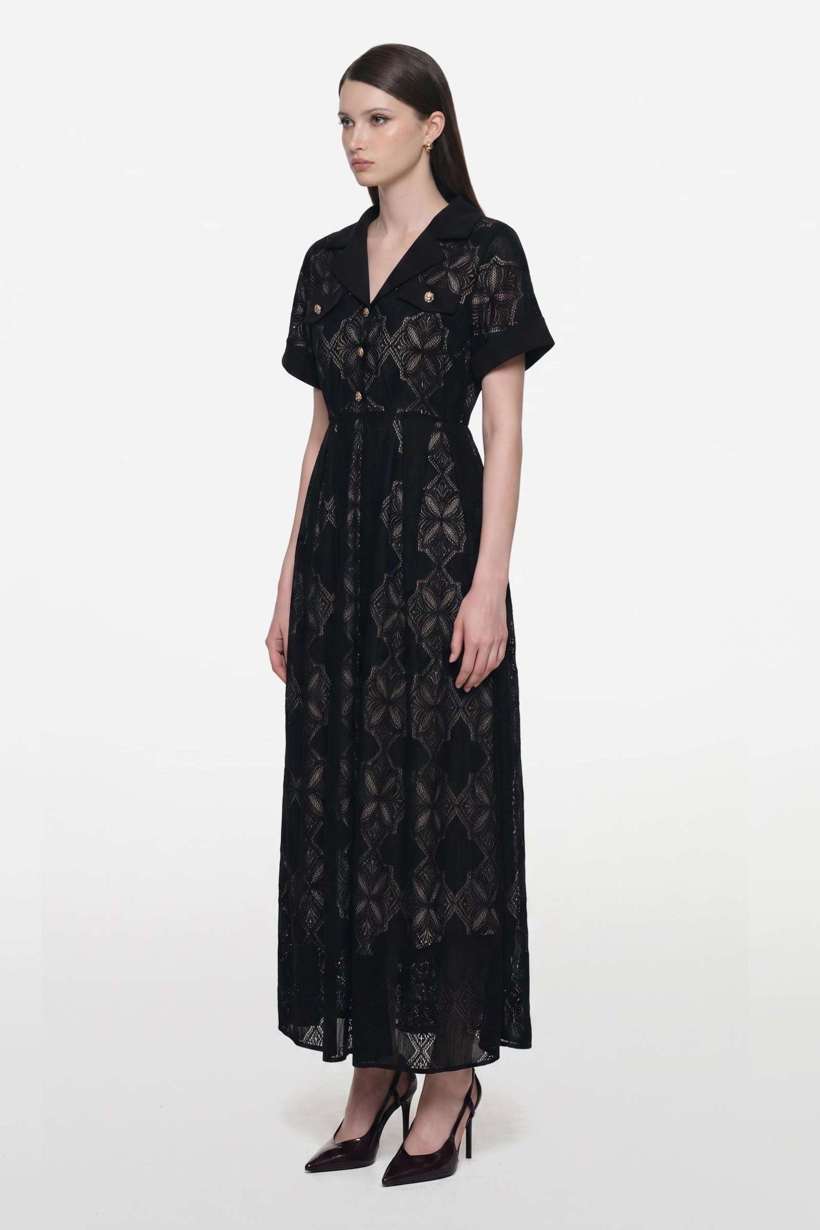 Katherina Embroidery Maxi Dress