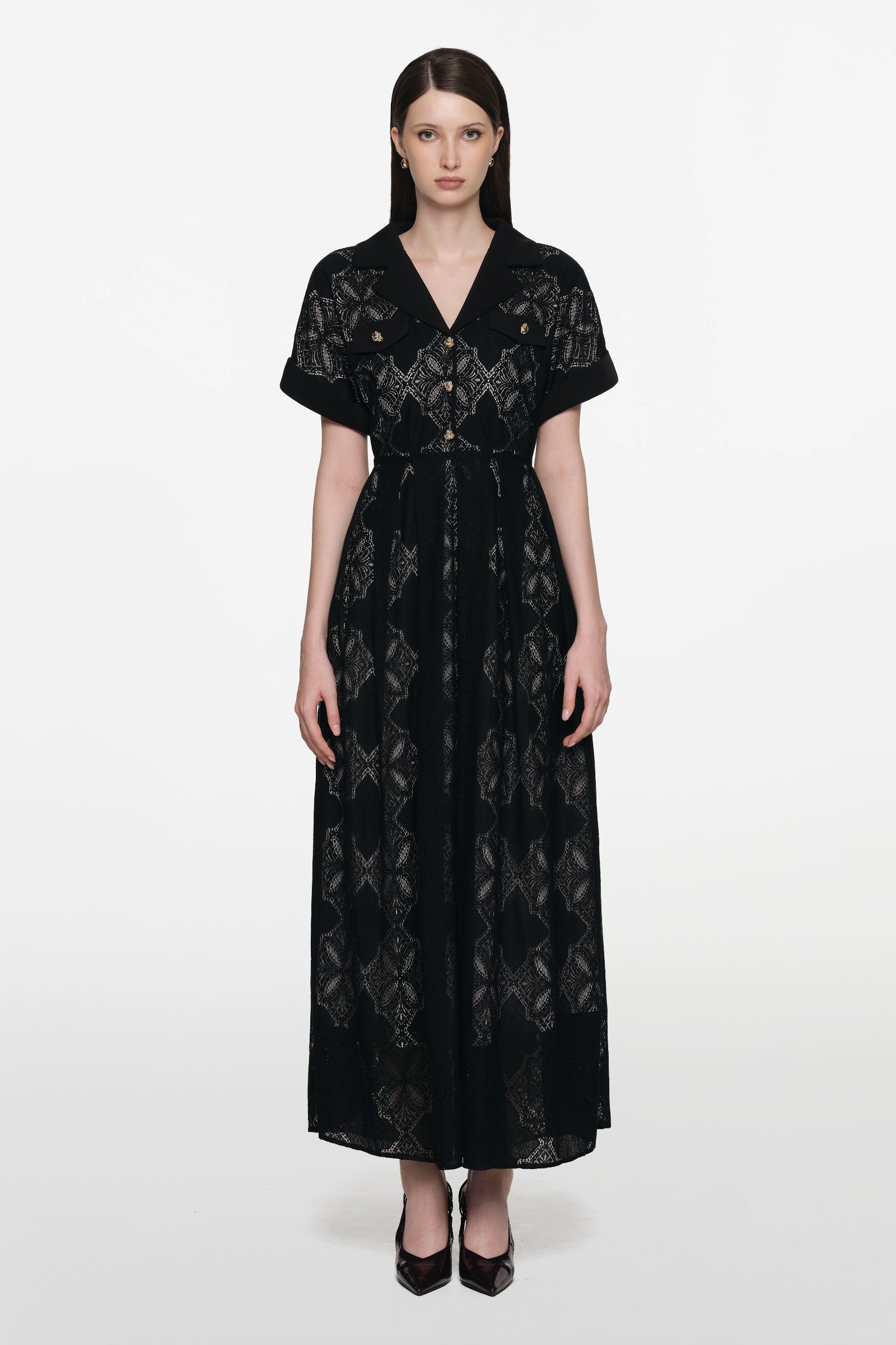 Katherina Embroidery Maxi Dress
