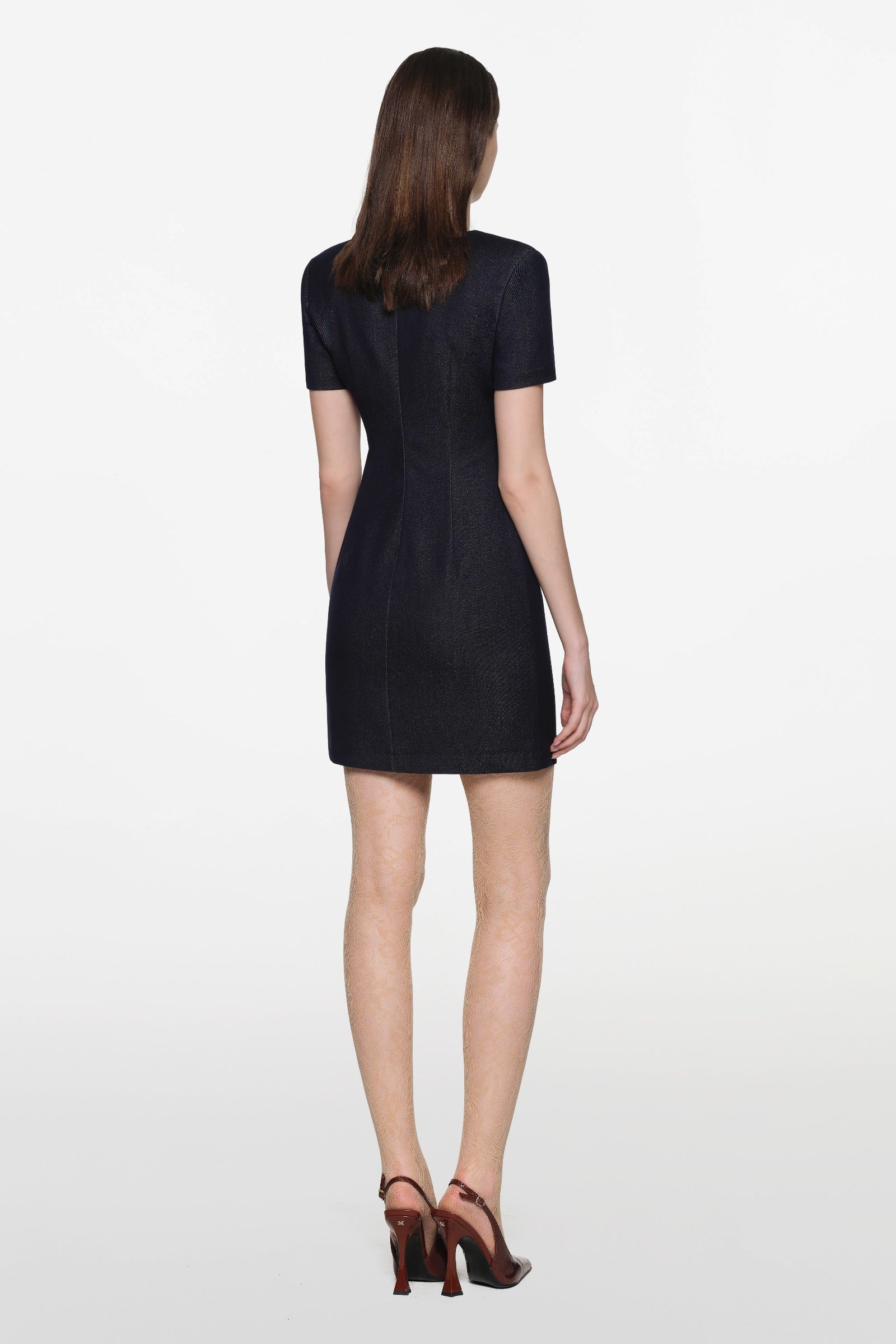 Isadora Button Mini Dress