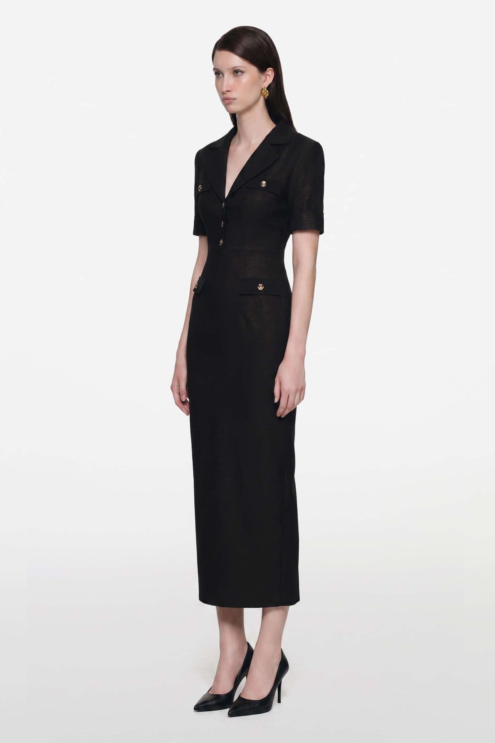 Cordelia V-Neck Midi Dress