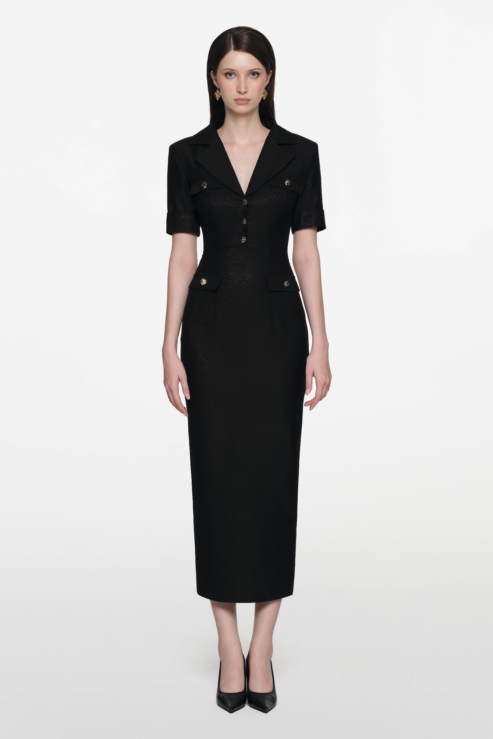 Cordelia V-Neck Midi Dress