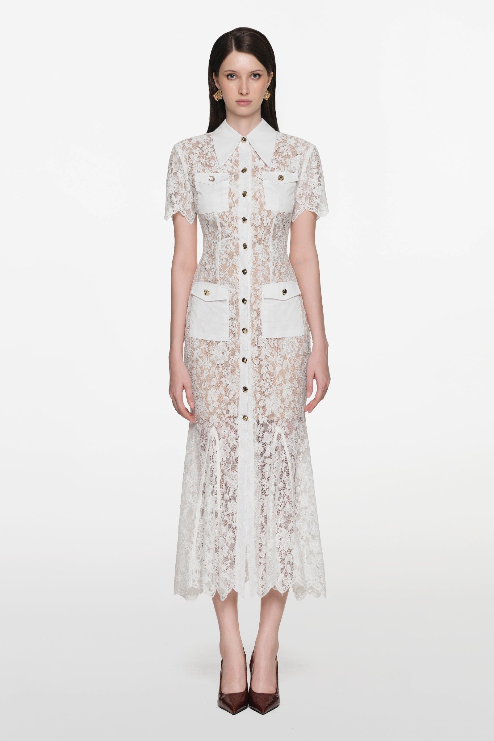 Zelda Collared Midi Dress