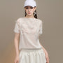 Calvyl Straight Boat Neck Georgette Top
