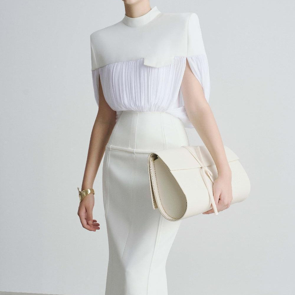 Grace Cape High Neck Polyester Top - MEAN BLVD