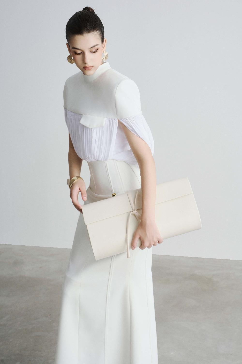 Grace Cape High Neck Polyester Top - MEAN BLVD