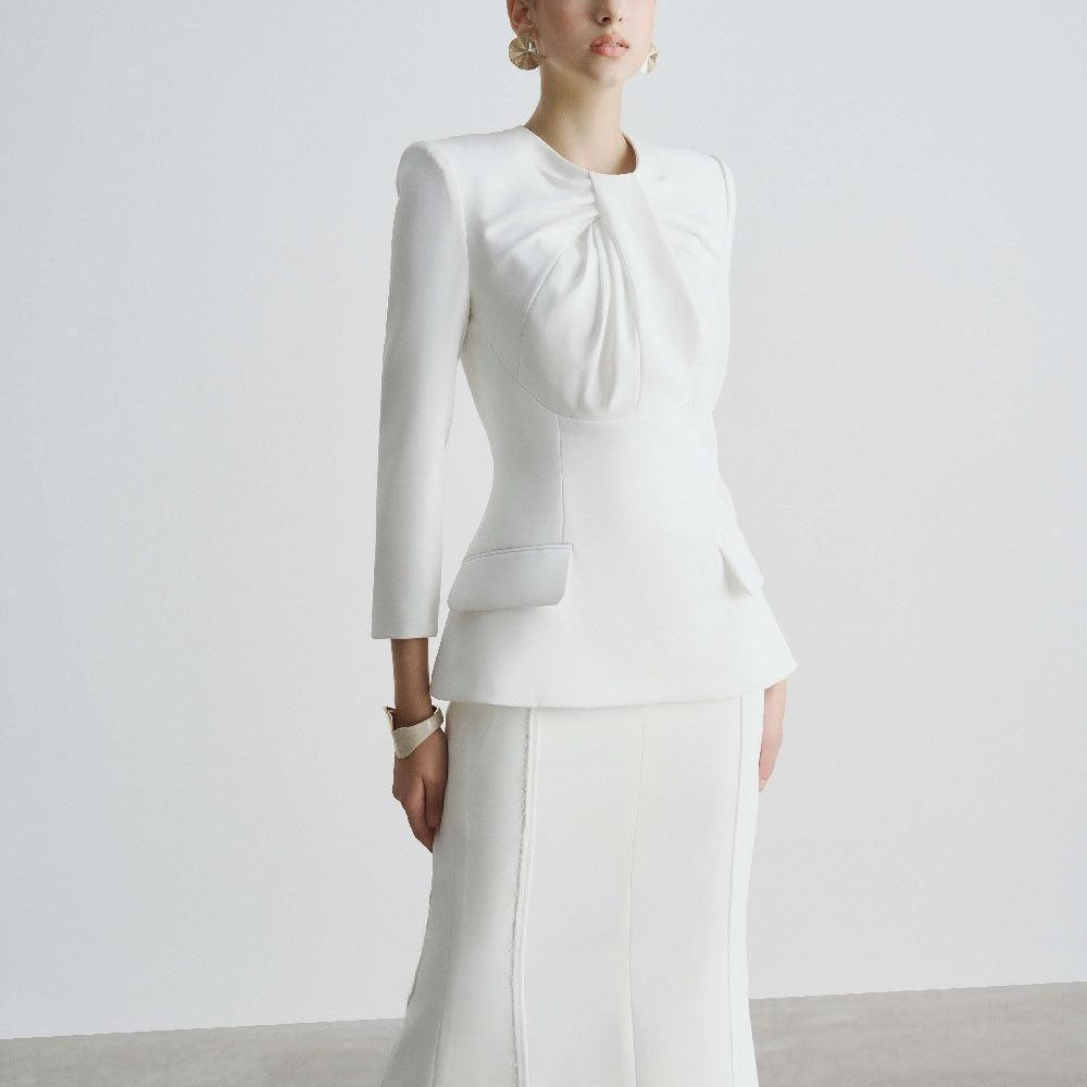 Selah Sheath Round Neck Polyester Top - MEAN BLVD