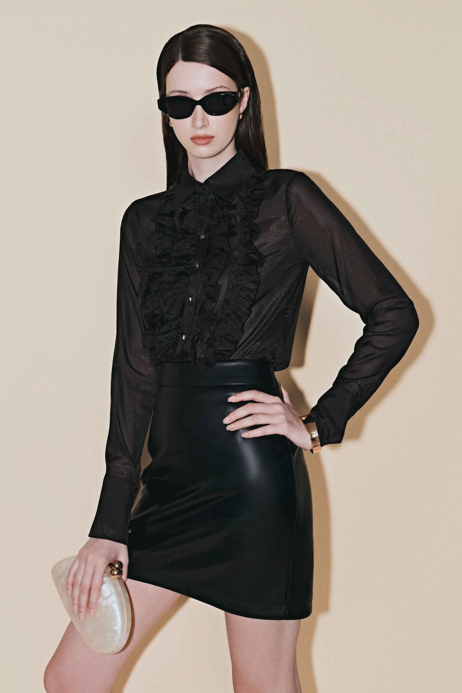 Demetria Ruffle Shirt
