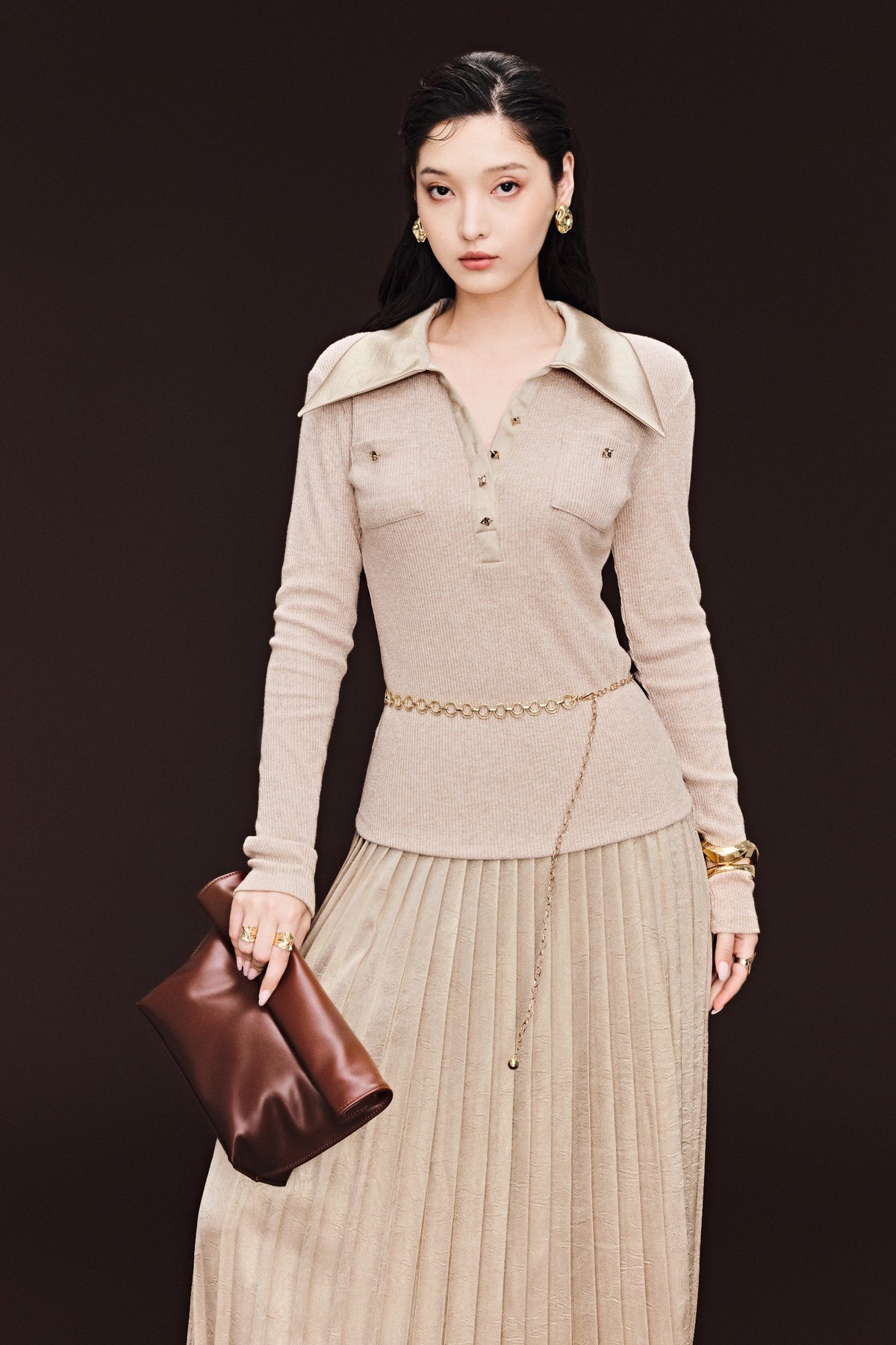 Celine Collared Top