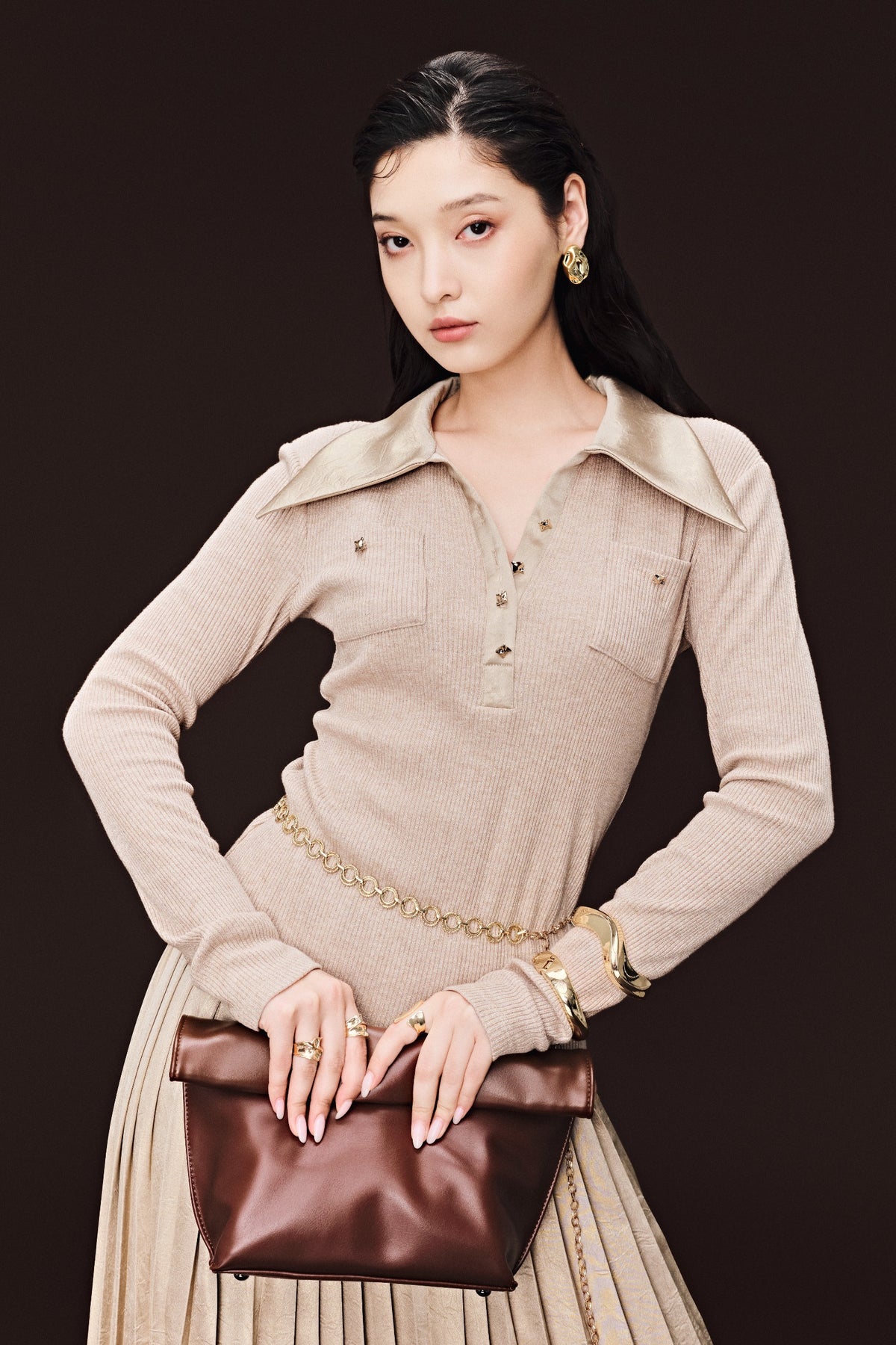 Celine Collared Top