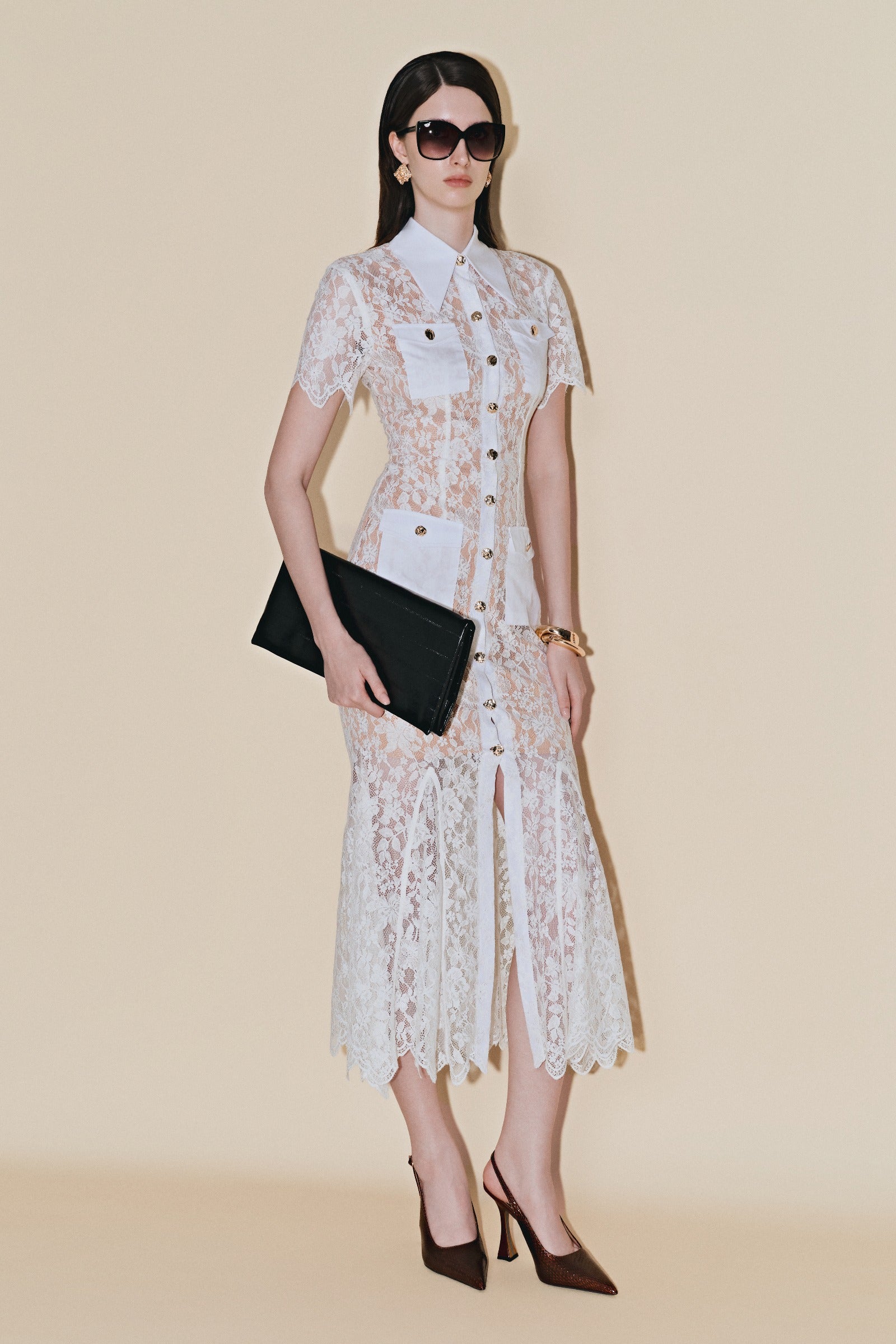 Zelda Collared Midi Dress