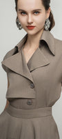 Paris Layered Button Polyester Shirt