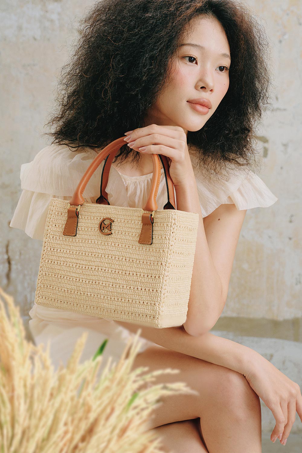 Aniosa Raffia Bag