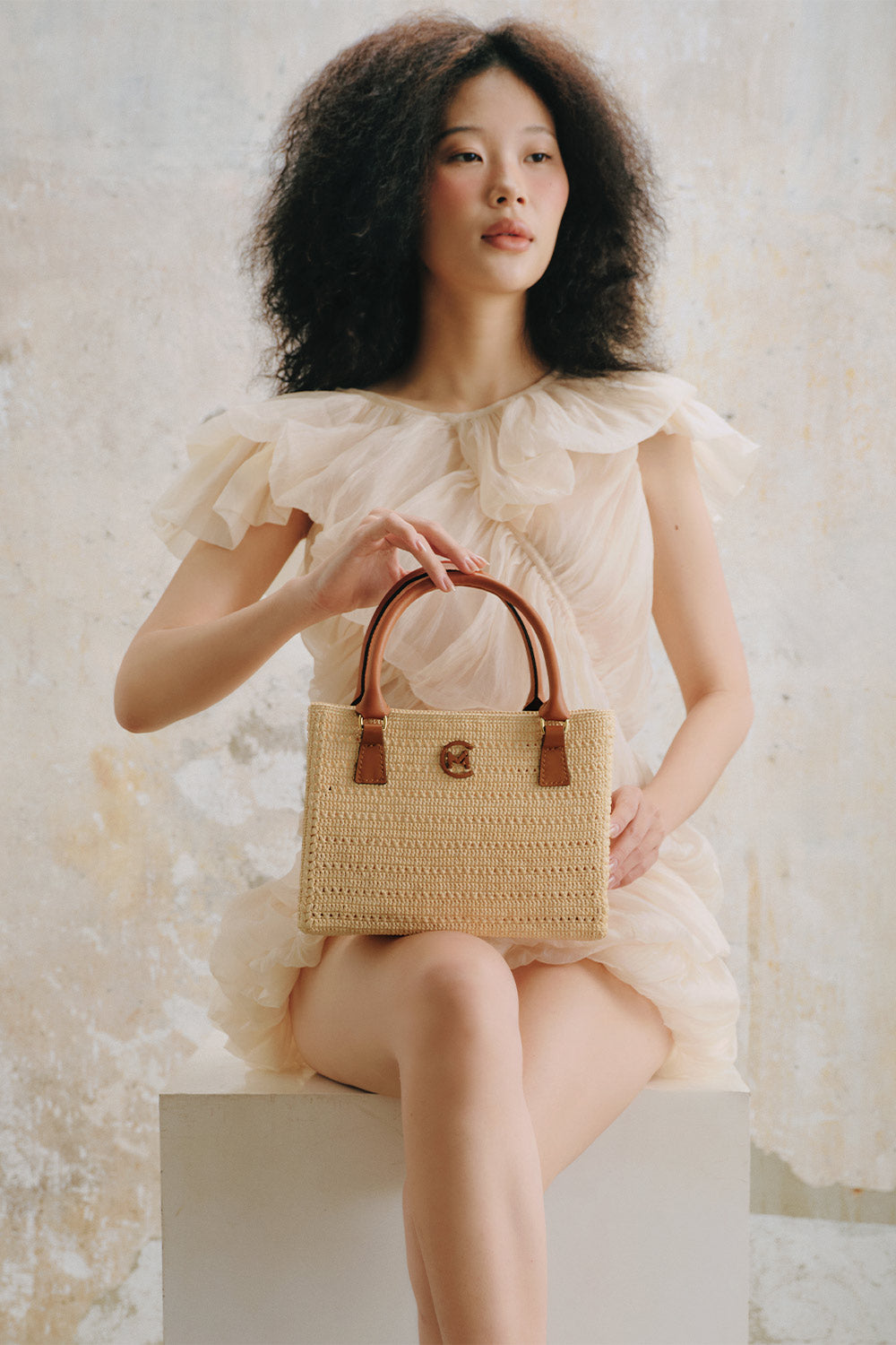 Aniosa Raffia Bag