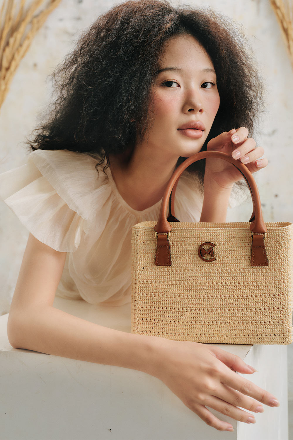 Aniosa Raffia Bag