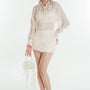 Yuka Straight Sheer Organza Shirt