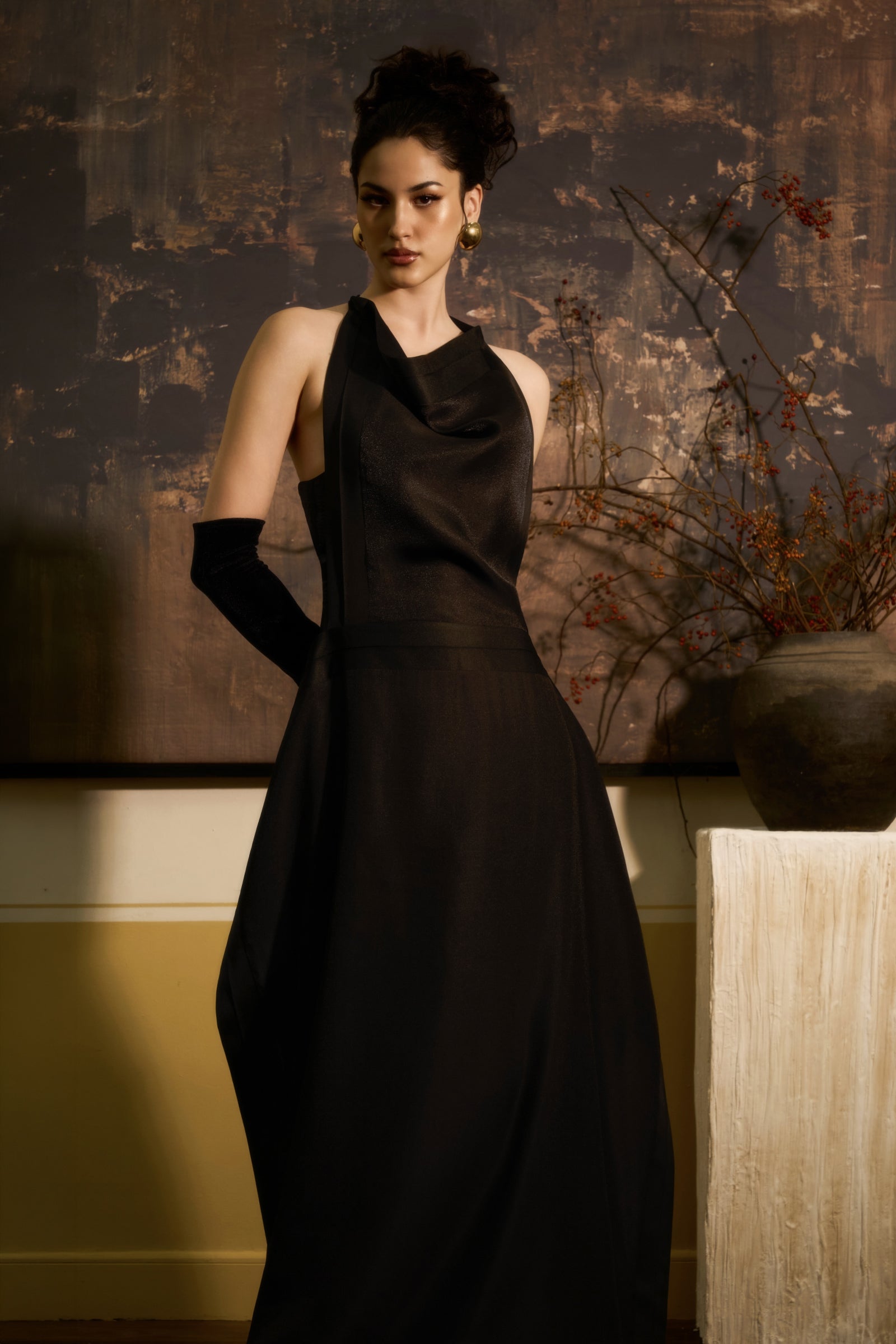 Huyen Di Halter Maxi Dress