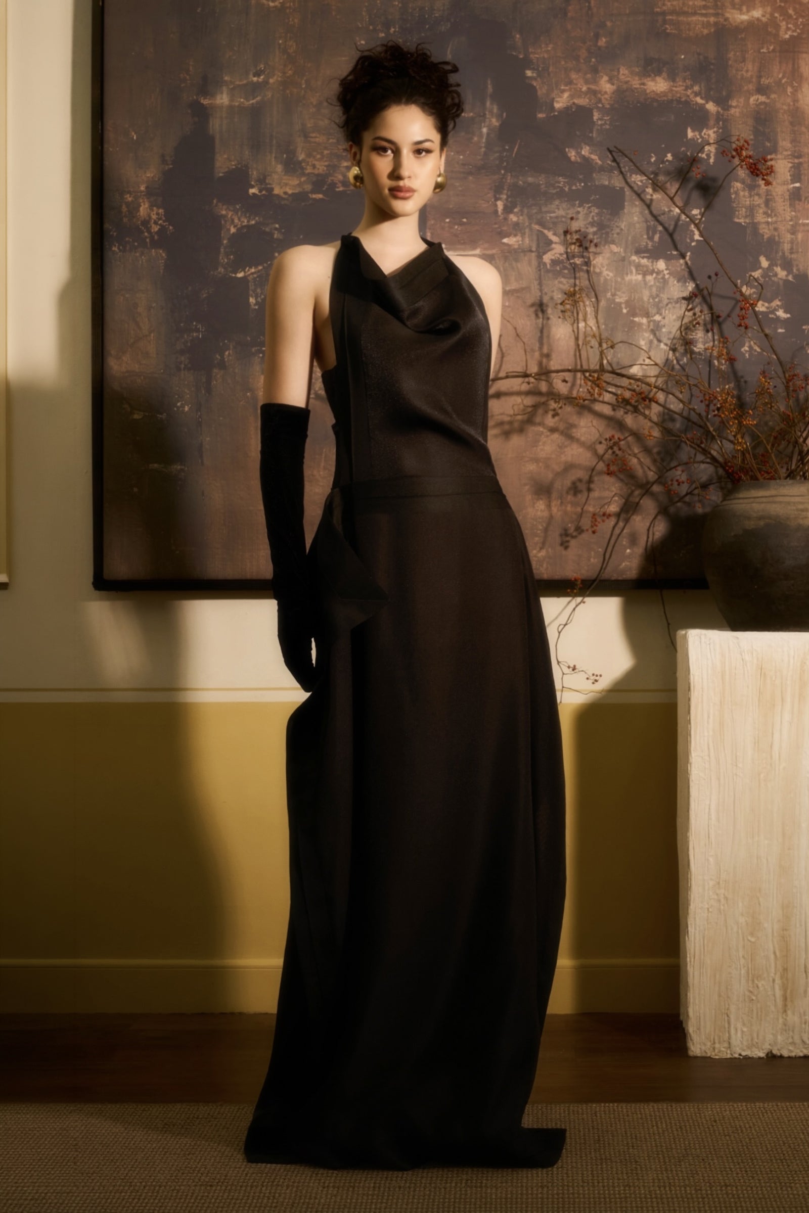 Huyen Di Halter Maxi Dress