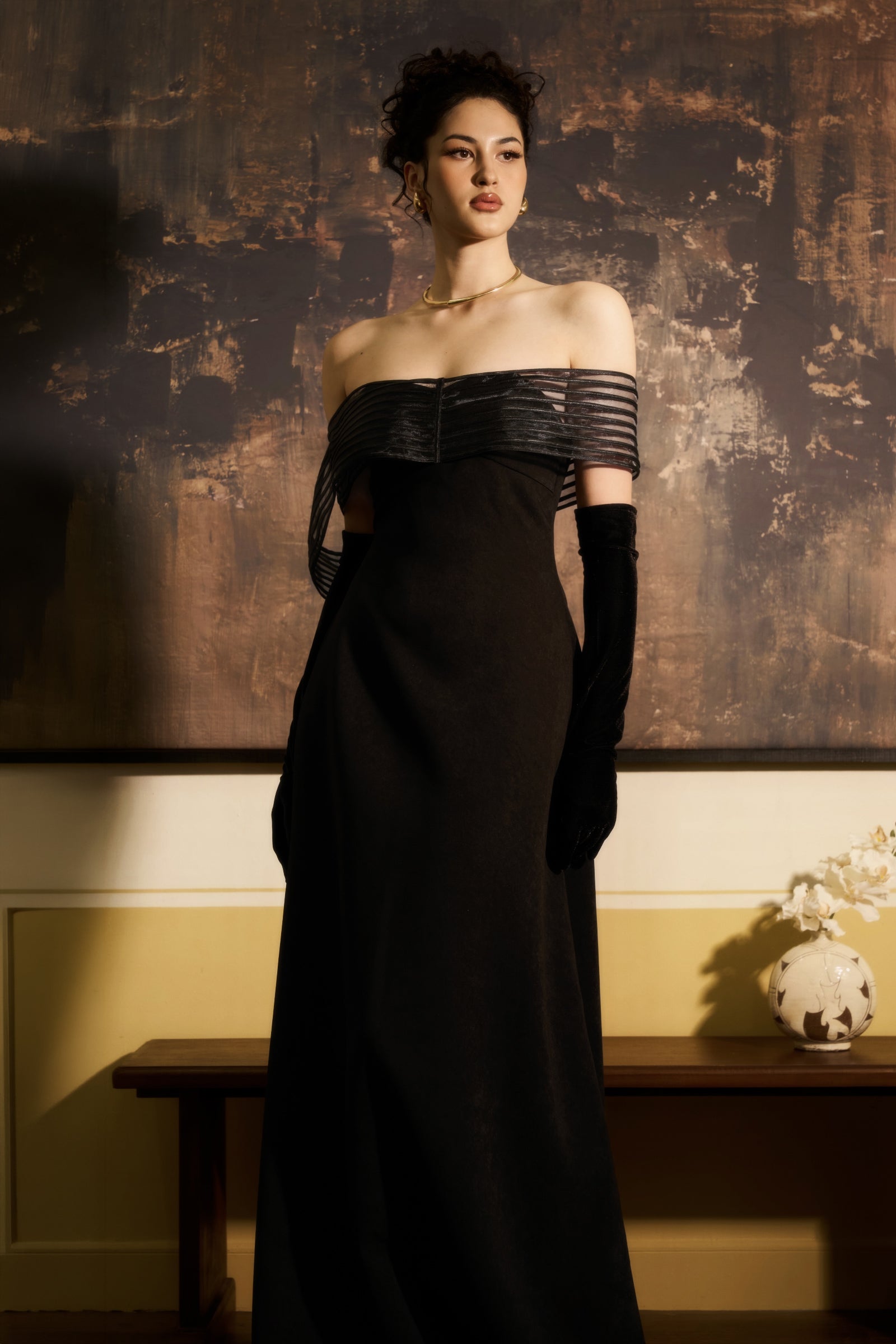 Huyen Dao Off-Shoulder Maxi Dress