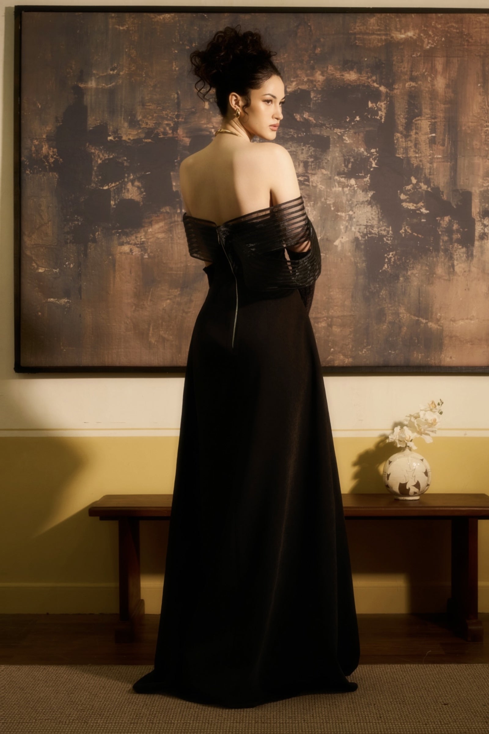 Huyen Dao Off-Shoulder Maxi Dress