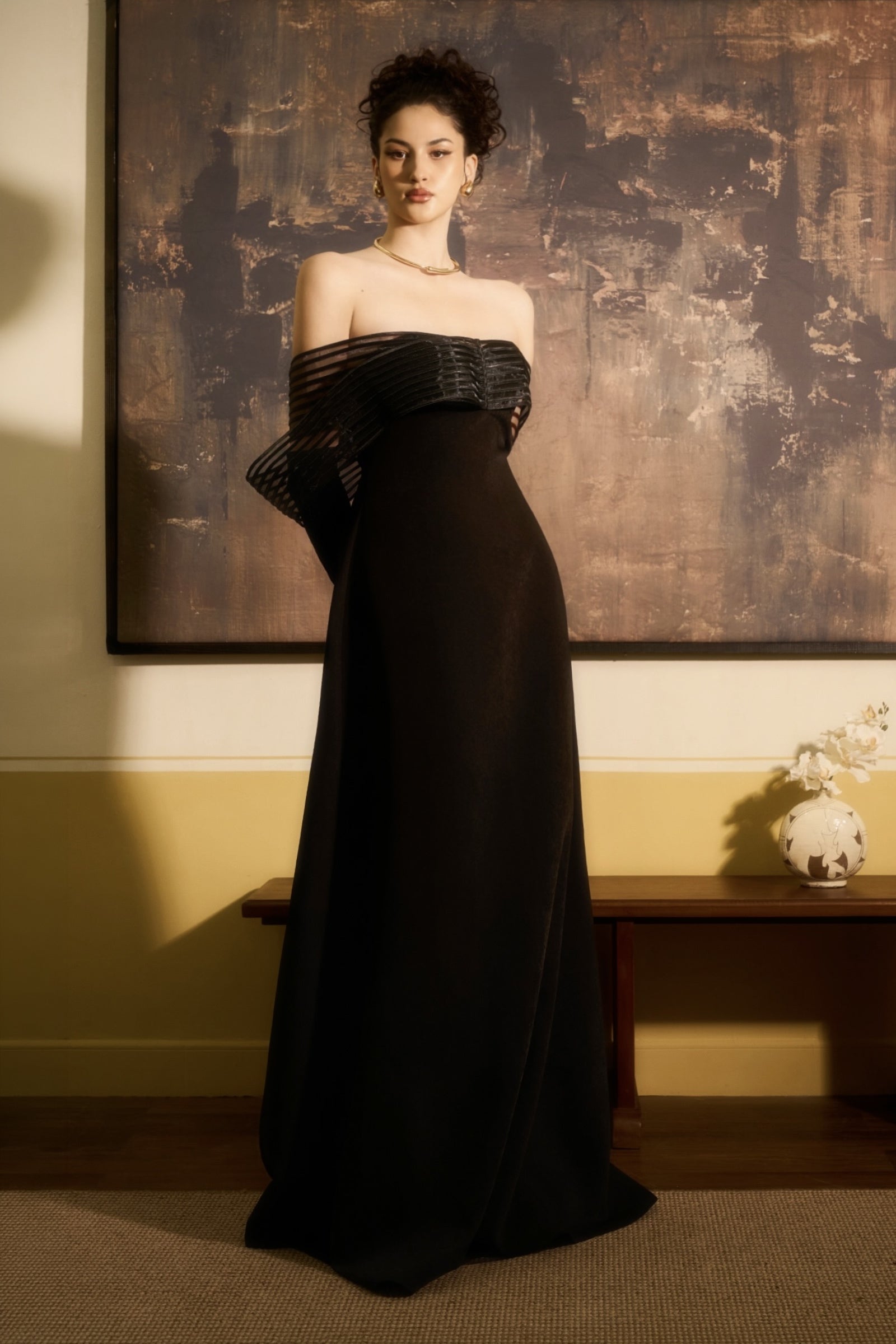 Huyen Dao Off-Shoulder Maxi Dress
