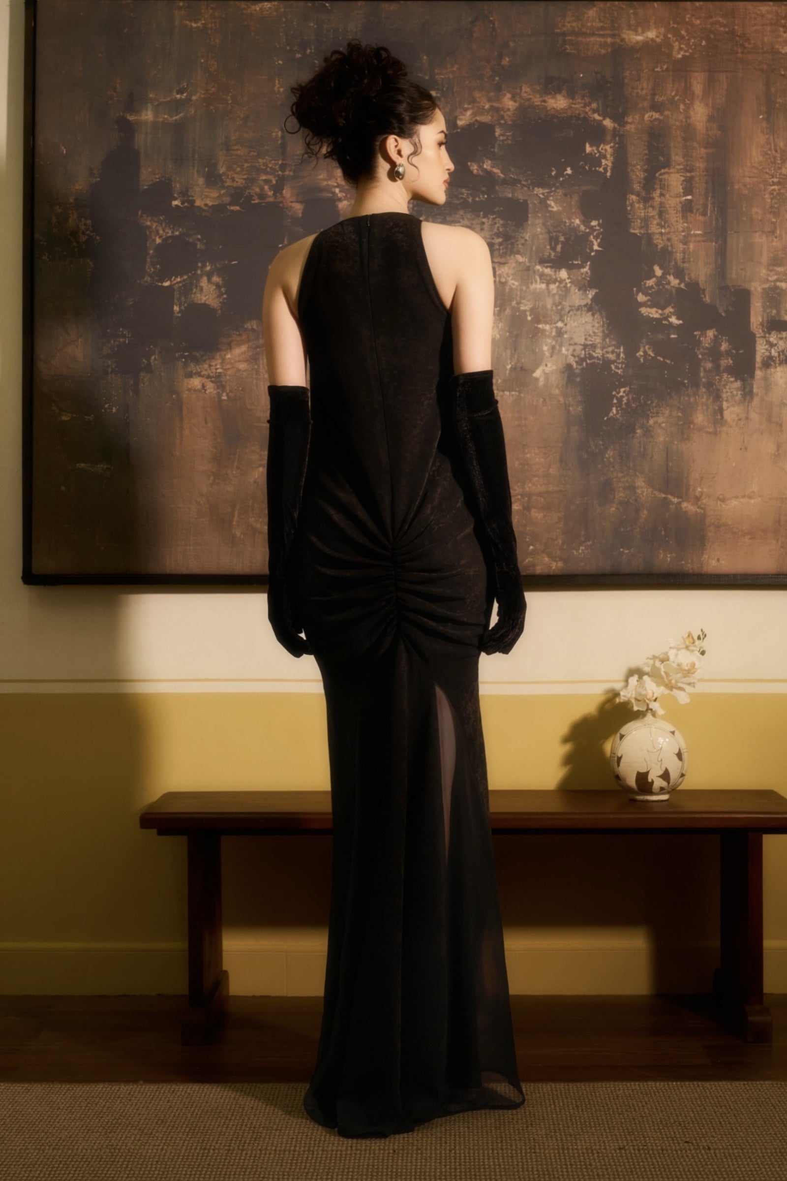 Da Lam Draped Maxi Dress