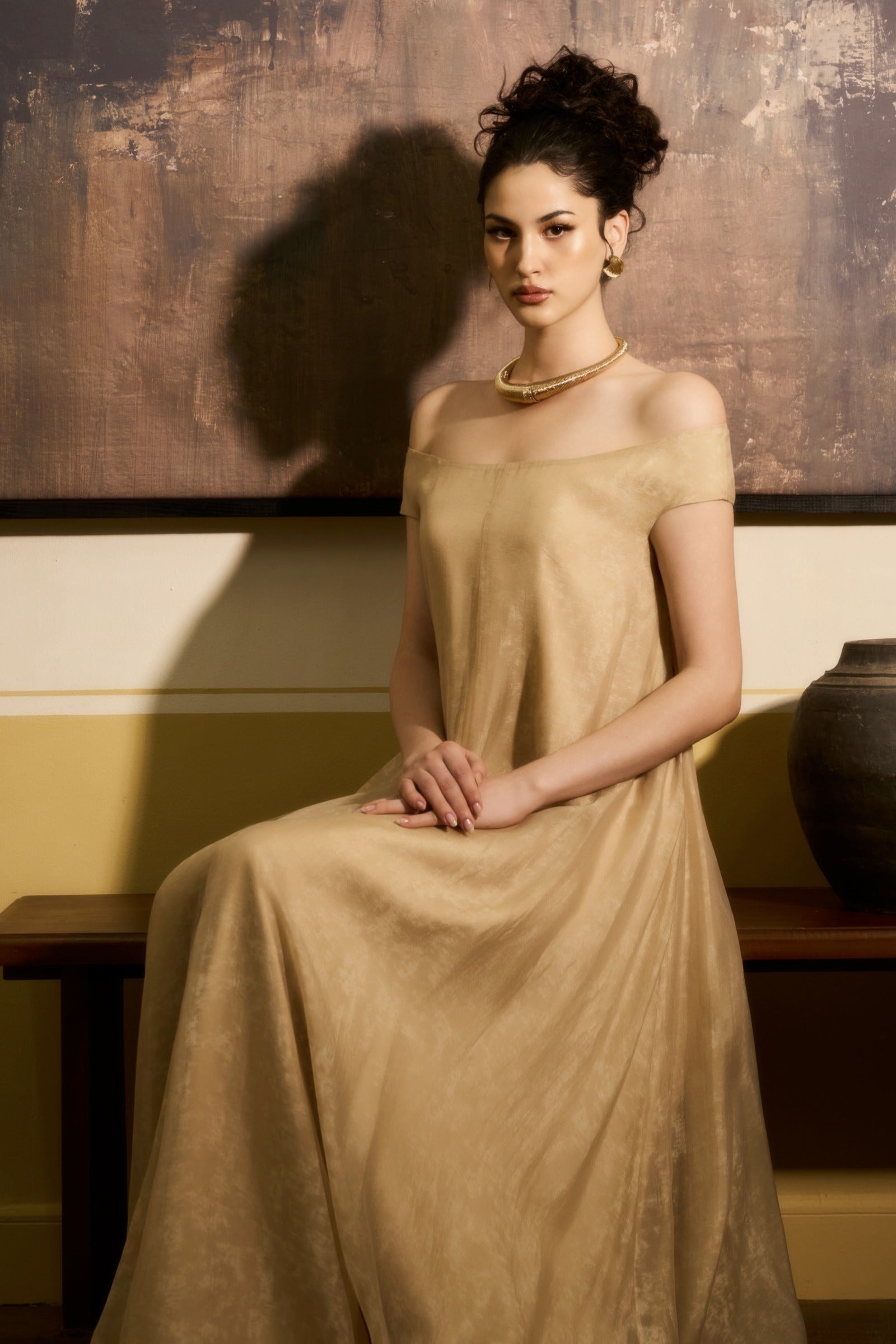 Yen Dung Off-Shoulder Maxi Dress
