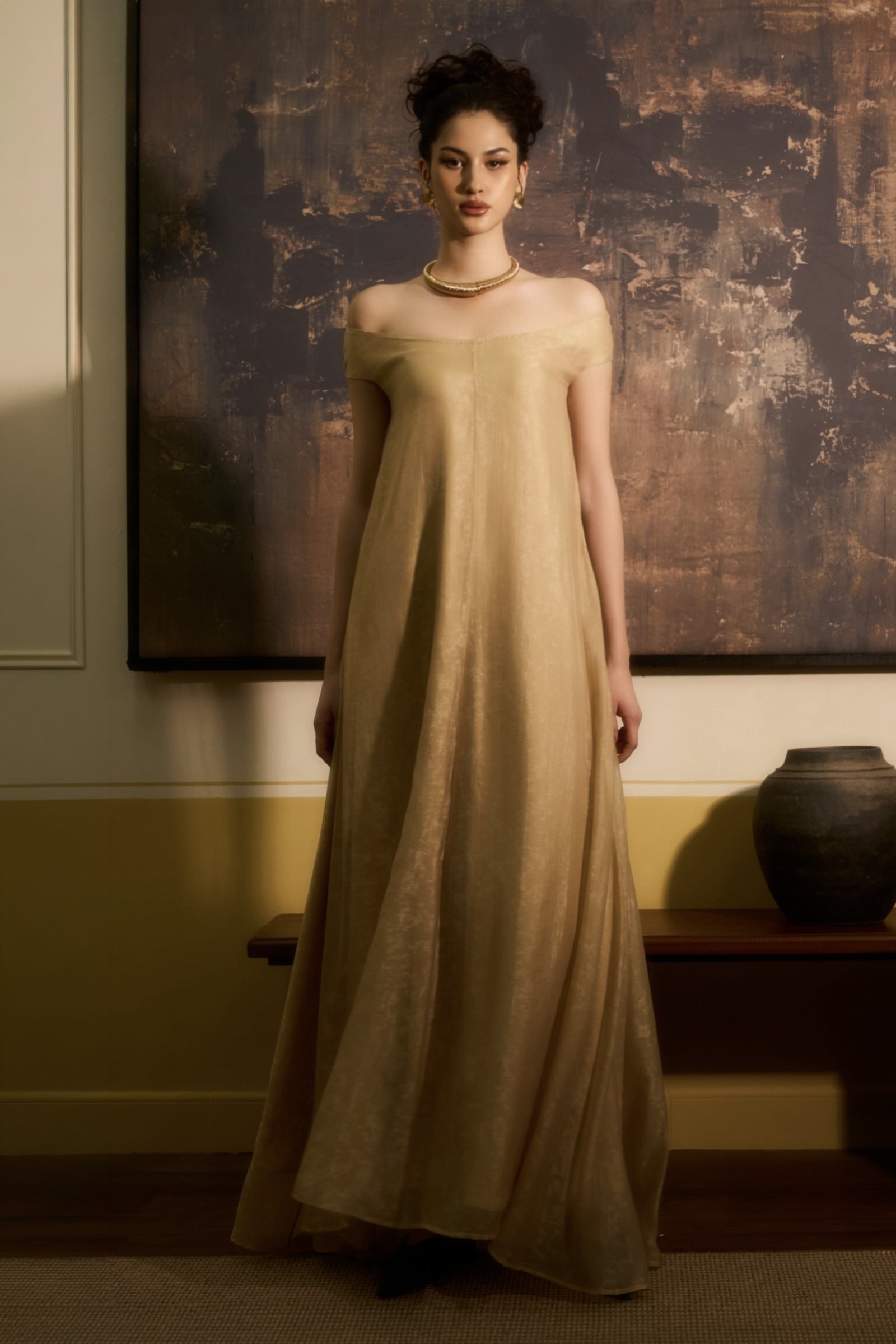 Yen Dung Off-Shoulder Maxi Dress