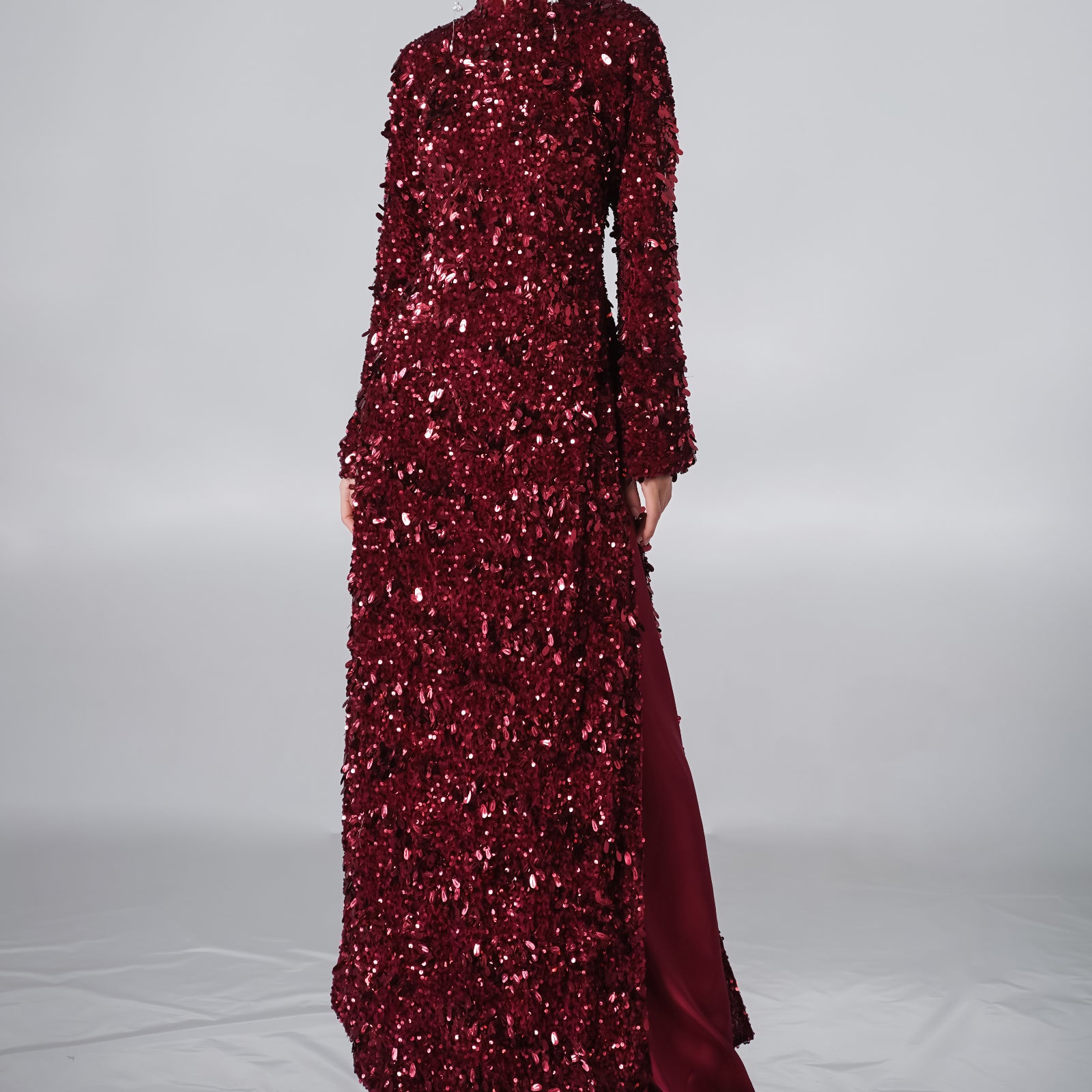 Dan Chi Sequin Ao Dai Set