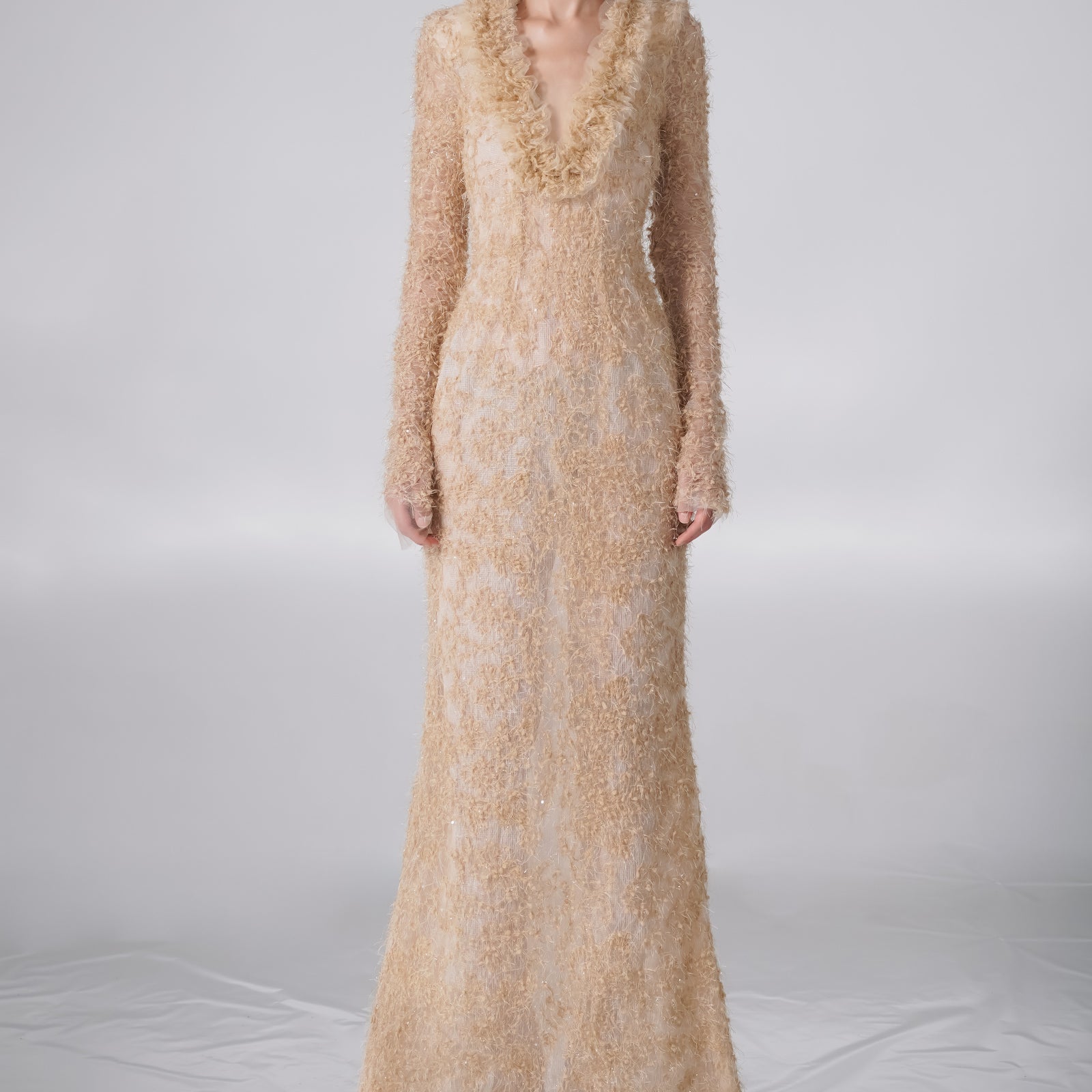 Thanh Cat V-Neck Maxi Dress