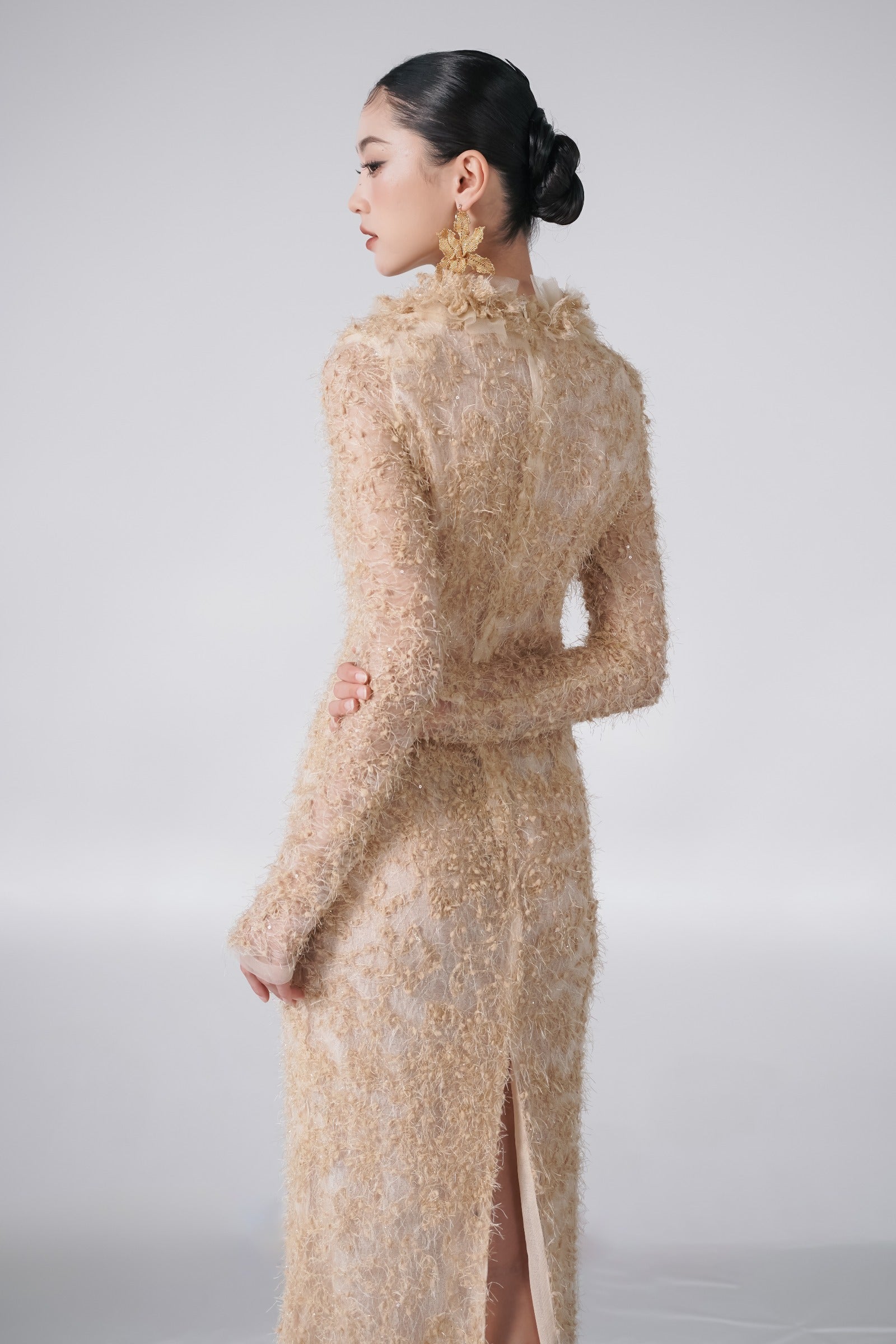 Thanh Cat V-Neck Maxi Dress