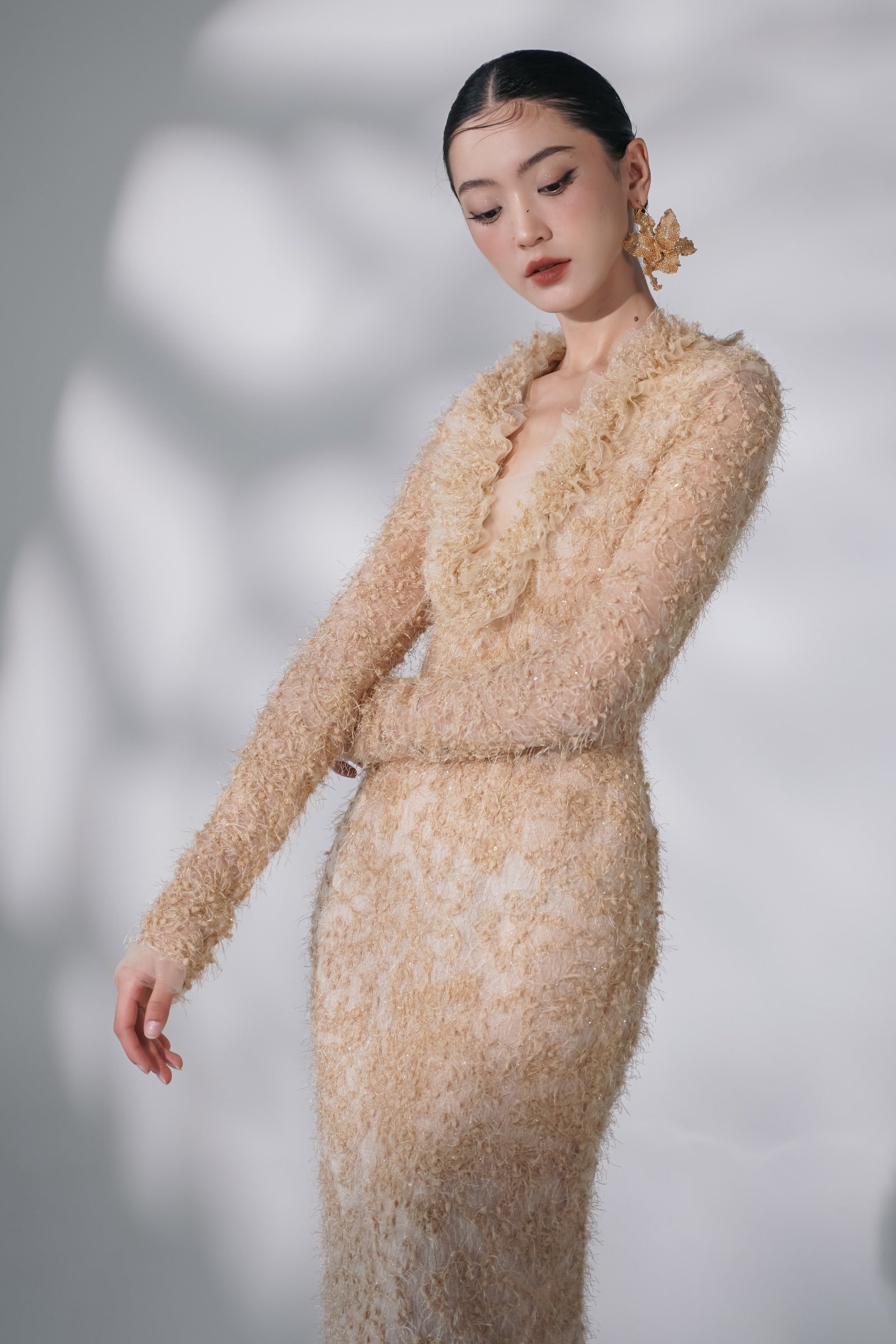 Thanh Cat V-Neck Maxi Dress