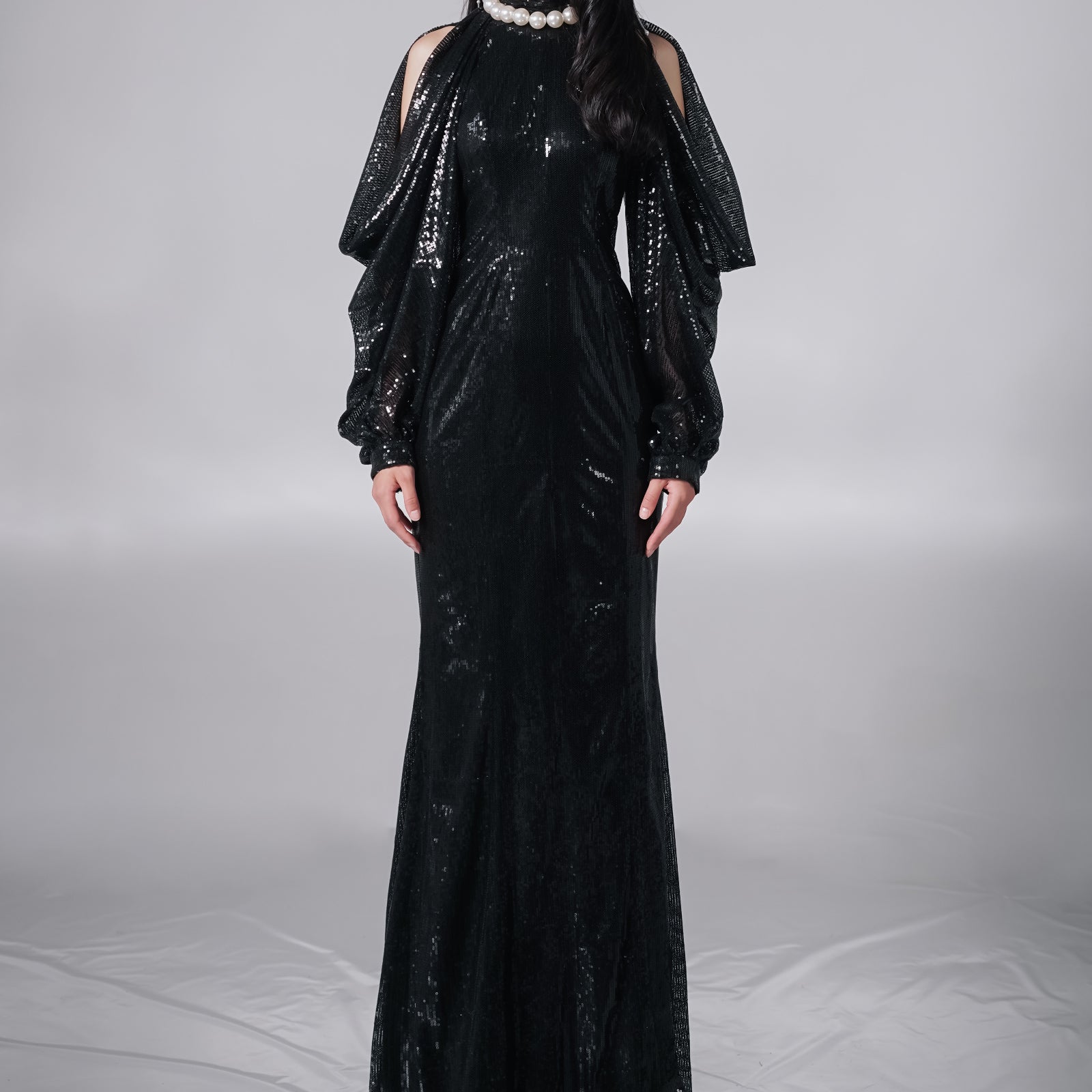Nguyet Dan Split Sleeve Maxi Dress
