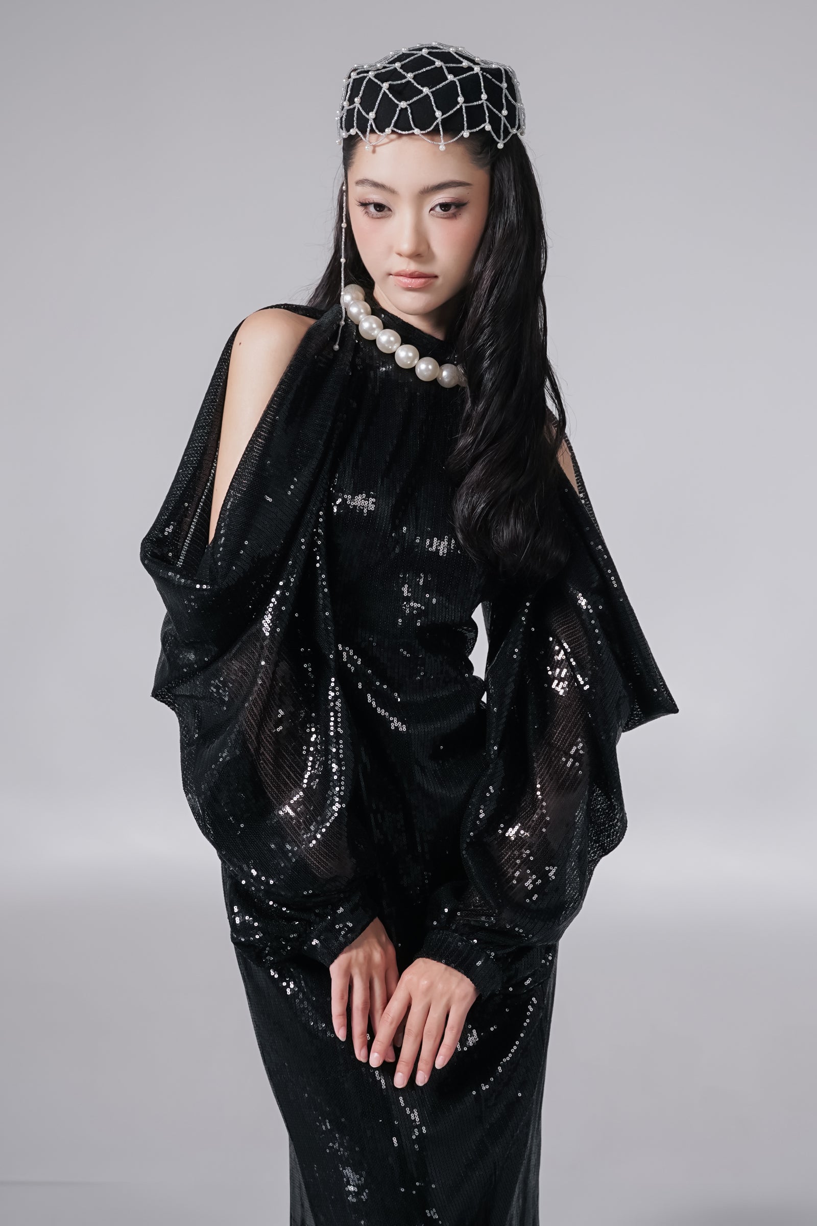 Nguyet Dan Split Sleeve Maxi Dress