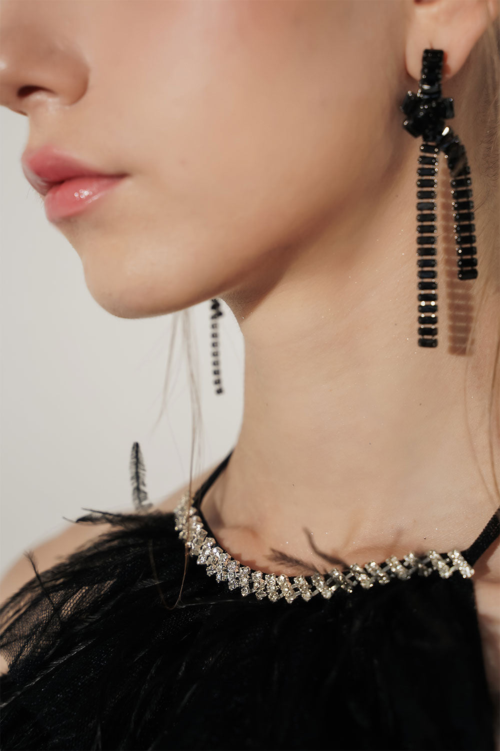 Claire Trapezoid Halter Neck Mesh Mini Dress