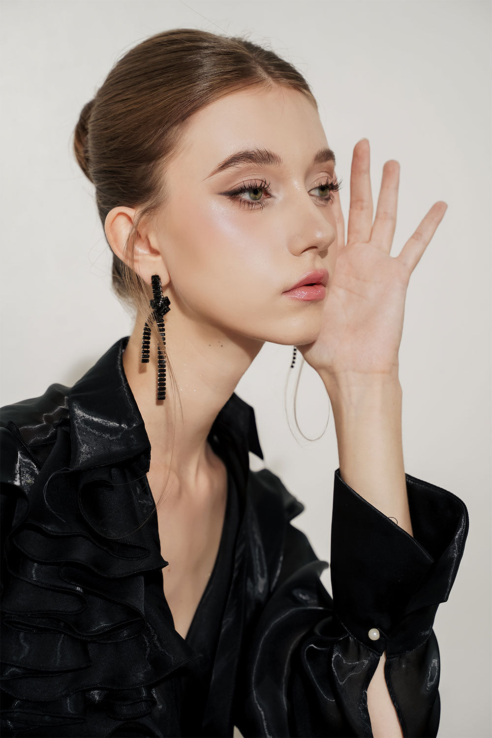 Cara Cuff Sleeved Organza Top