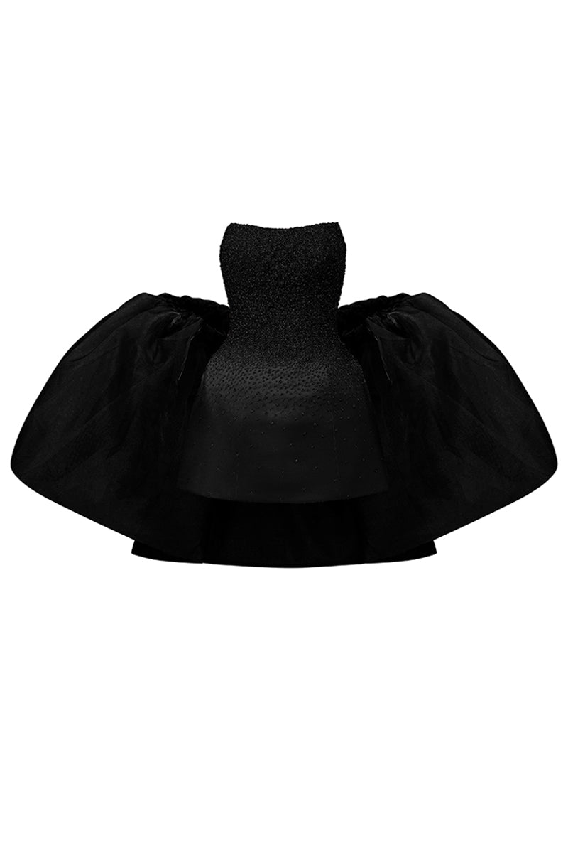 Women's Cadence A-line Cape Sleeve Mini Dress XS/S/M/L/XL/XXL/Customize Light Beige/Black/Black & Red/Pale Pink MEAN BLVD Women's Cadence A-line Cape Sleeve Mini Dress XS/S/M/L/XL/XXL/Customize Light Beige/Black/Black & Red/Pale Pink MEAN BLVD