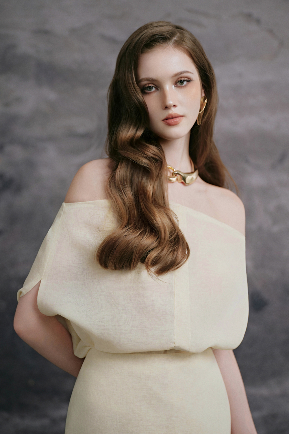 Caitlyn Blouson Silk Linen Top - MEAN BLVD