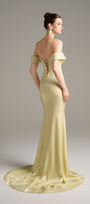 Calanthe Embellished Crystal Moiré Silk Mermaid Gown 2