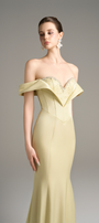 Calanthe Embellished Crystal Moiré Silk Mermaid Gown 3