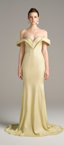Calanthe Embellished Crystal Moiré Silk Mermaid Gown 4