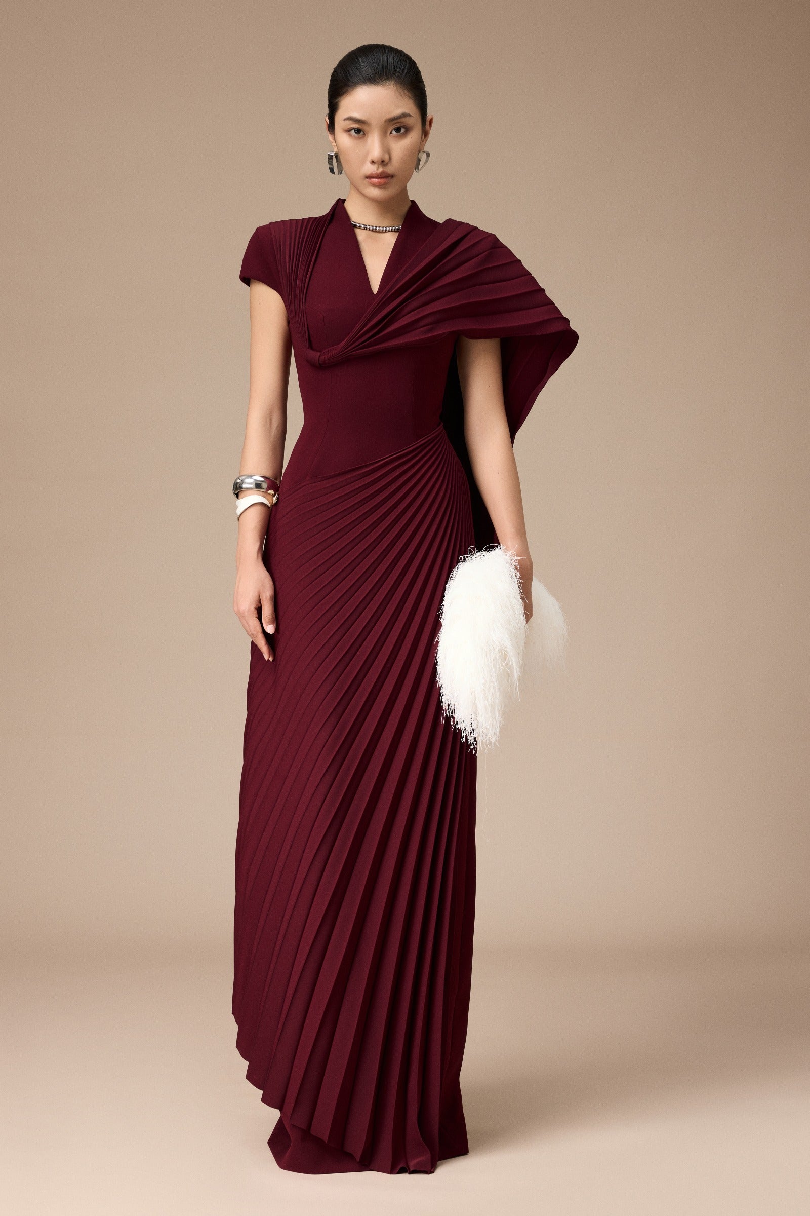 Cambon Pleated Maxi Dress - MEAN BLVD